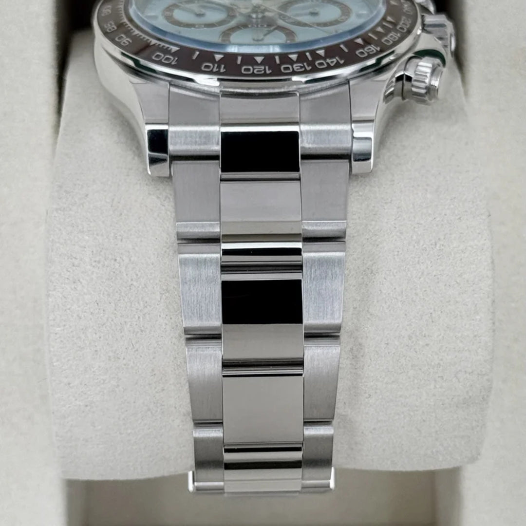 Daytona 40mm Ghiera Ceramica Quad. Azzurro