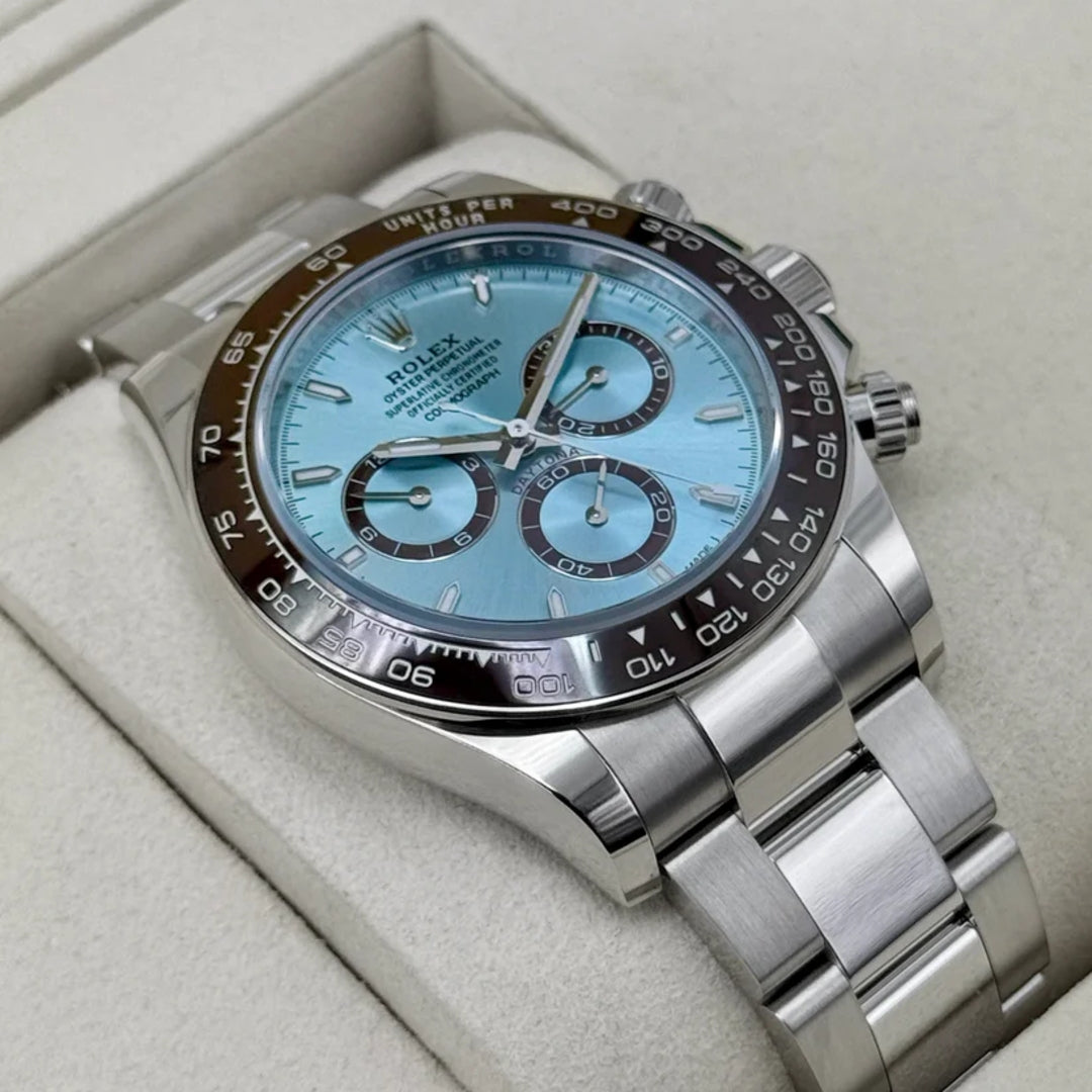 Daytona 40mm Ghiera Ceramica Quad. Azzurro