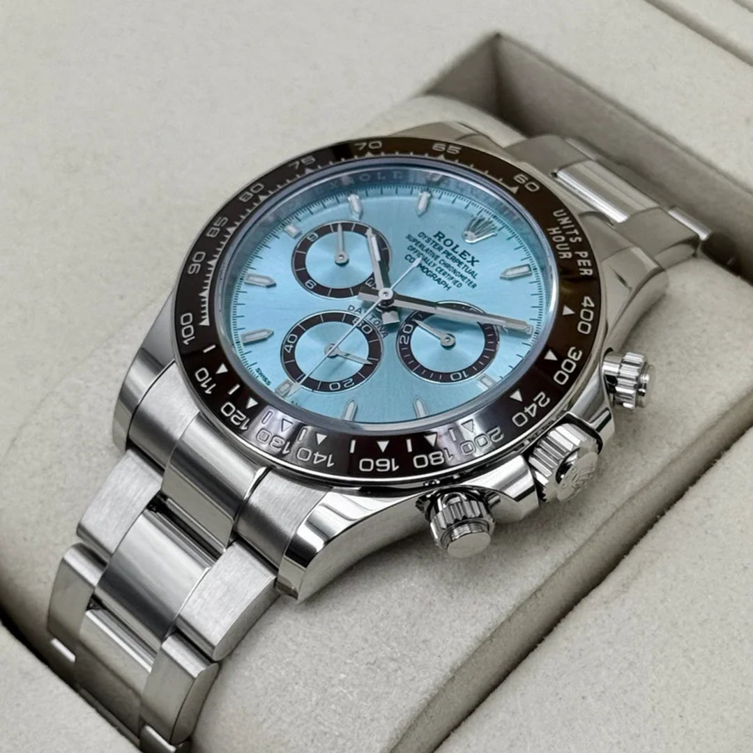 Daytona 40mm Ghiera Ceramica Quad. Azzurro